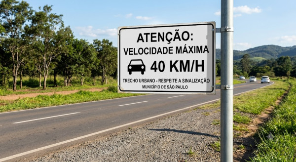 placa de sinalização em PVC