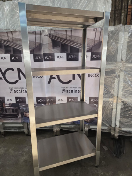 Estante Profissional Aço Inoxidável 300kgs