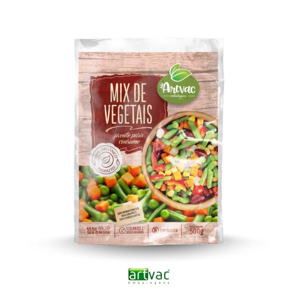 Embalagem a vácuo para legumes