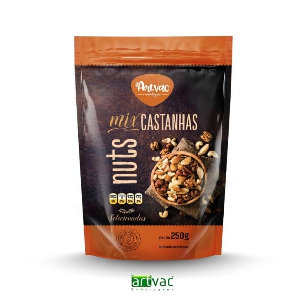 Embalagem laminada para castanhas
