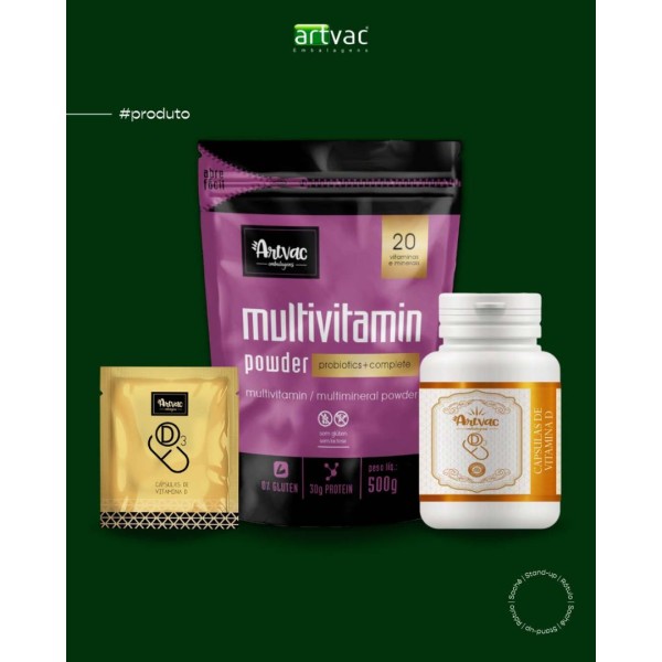 Embalagens para suplementos vitamínicos