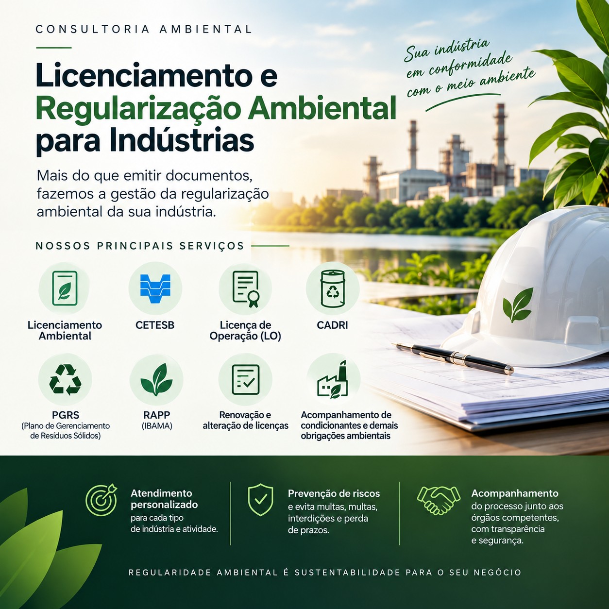 Licenciamento e Regularização Ambiental para Indústrias – CETESB, LO, CADRI e PGRS