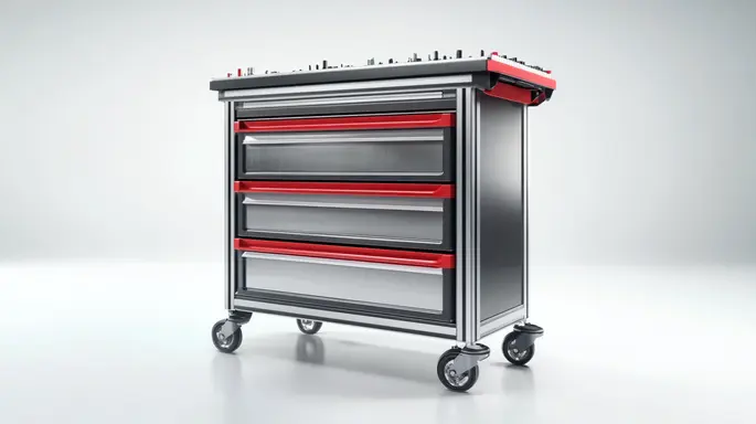 Carrinho de ferramentas preto