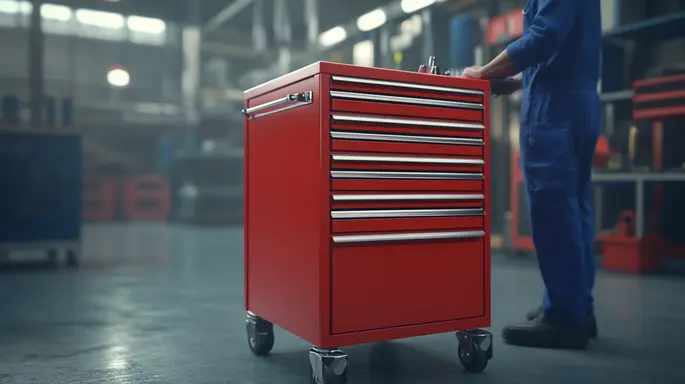 Carrinho fechado com 6 gavetas