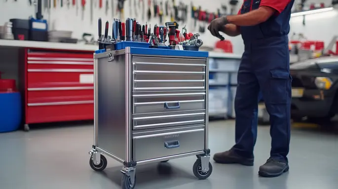 Carrinho fechado para oficina manutenção