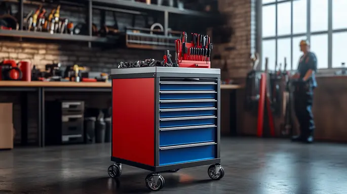 Carrinho para ferramentas com gavetas