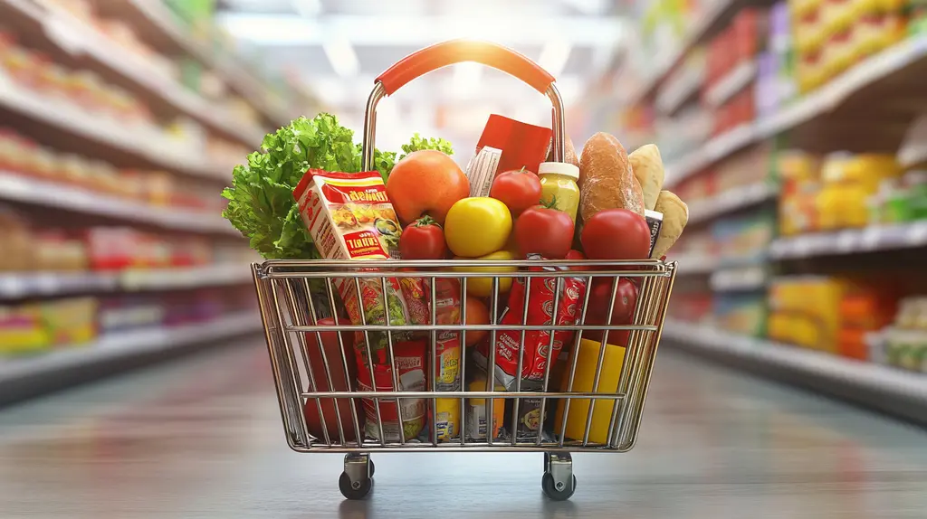 Cesto de compras para supermercado