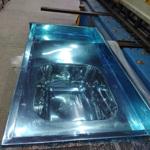 Mesa De Aço Inox Com Cuba
