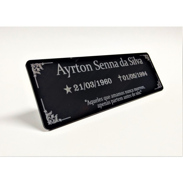 Placas em Acrilico para Túmulos