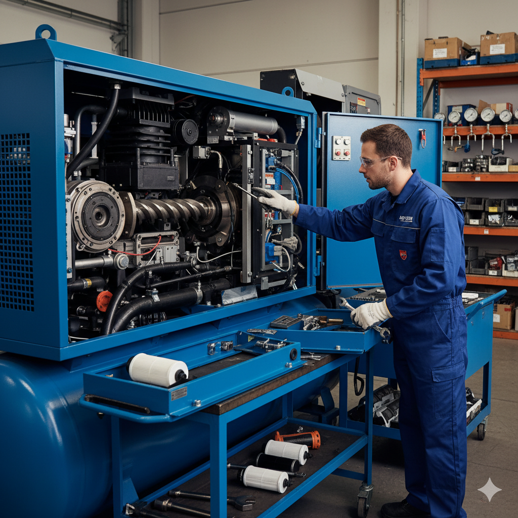 assistência técnica compressor de ar parafuso