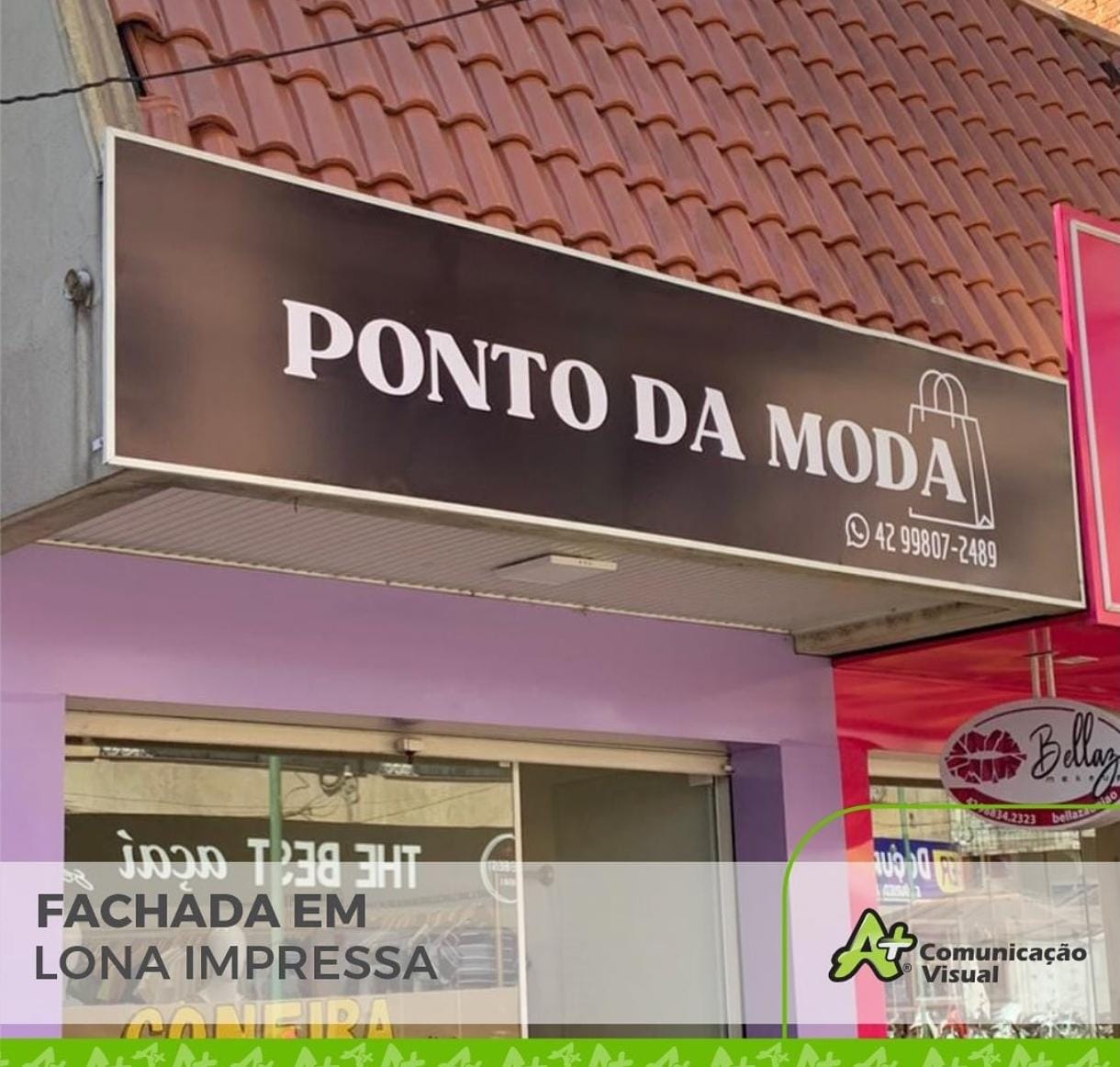 Fachada Em Lona Impressa