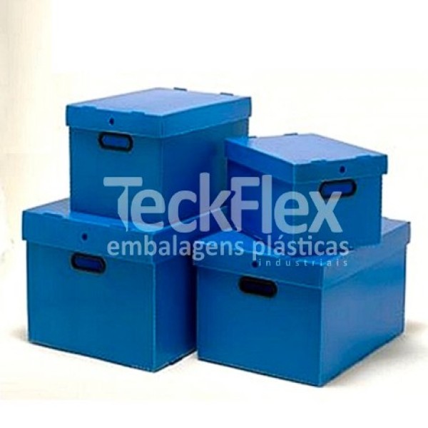 caixa organizadora polionda azul
