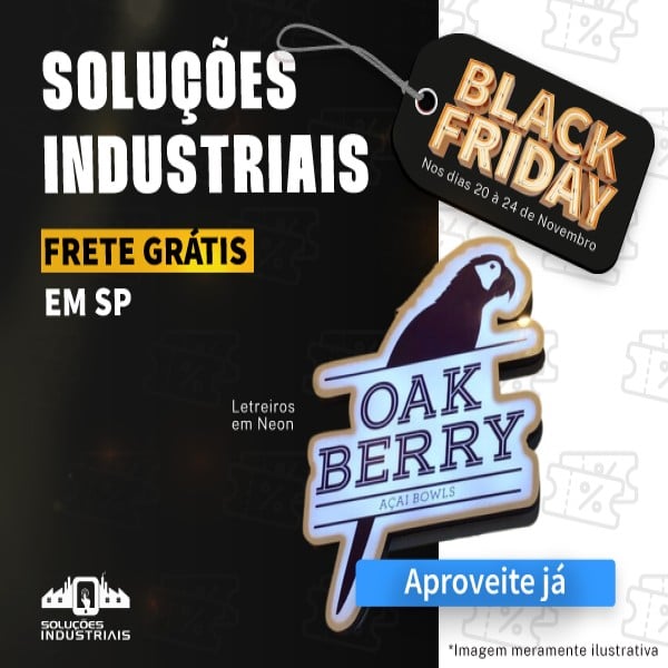 Letreiros em Neon - Black Friday