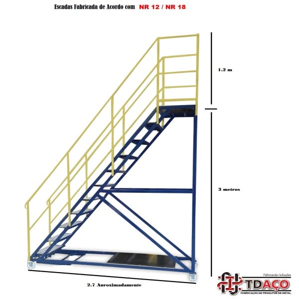 Escada Plataforma 11 Degraus