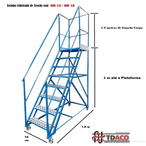 Escada Plataforma 7 Degraus