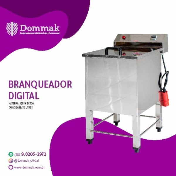 tanque de branqueamento de açaí