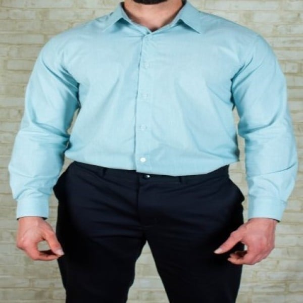 Camisa Social Masculina Manga Longa Uniforme