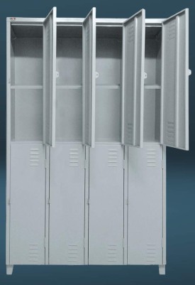 ROUPEIRO DE AÇO 8 PORTAS COM PRATELEIRA INTERNA