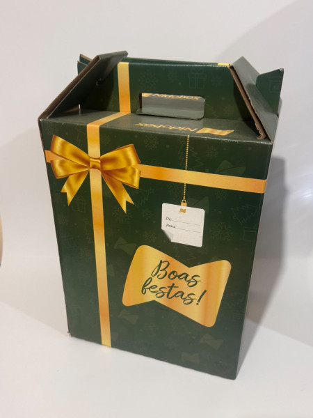 Caixa Para Cesta De Natal Personalizada