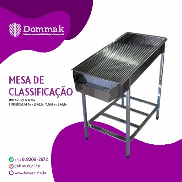 mesa de catação de açaí