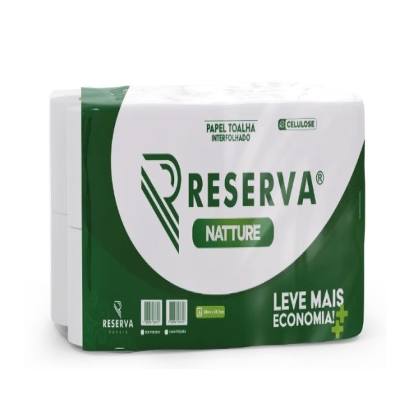 Papel toalha interfolhado 100% Celulose