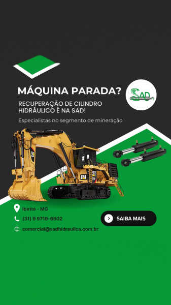 Atuador Hidráulico Para Máquinas Pesadas Em Mg
