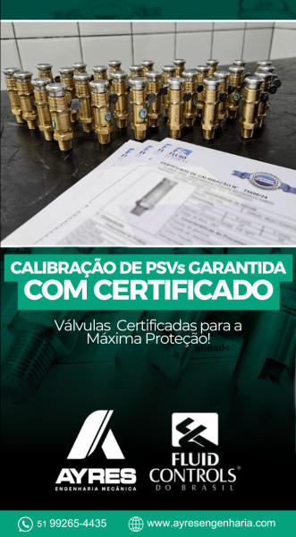 Calibração De Psvs Garantida Com Certificado