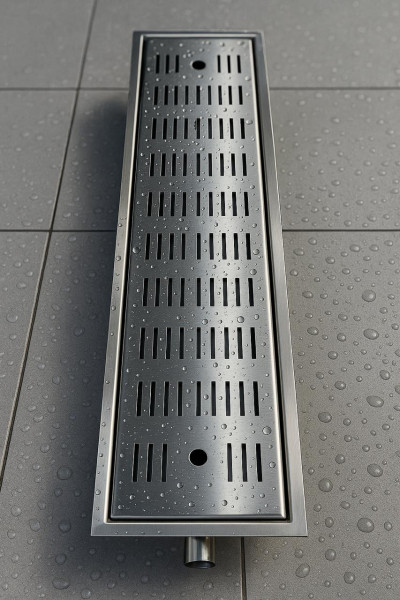 Grelha De Piso Em Aço Inox Escovado