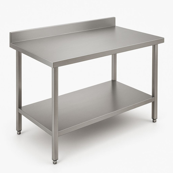 Bancada De Aço Inox Com Prateleira