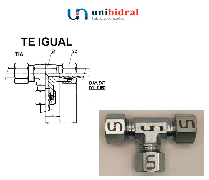 T De Aço Para Hidráulica