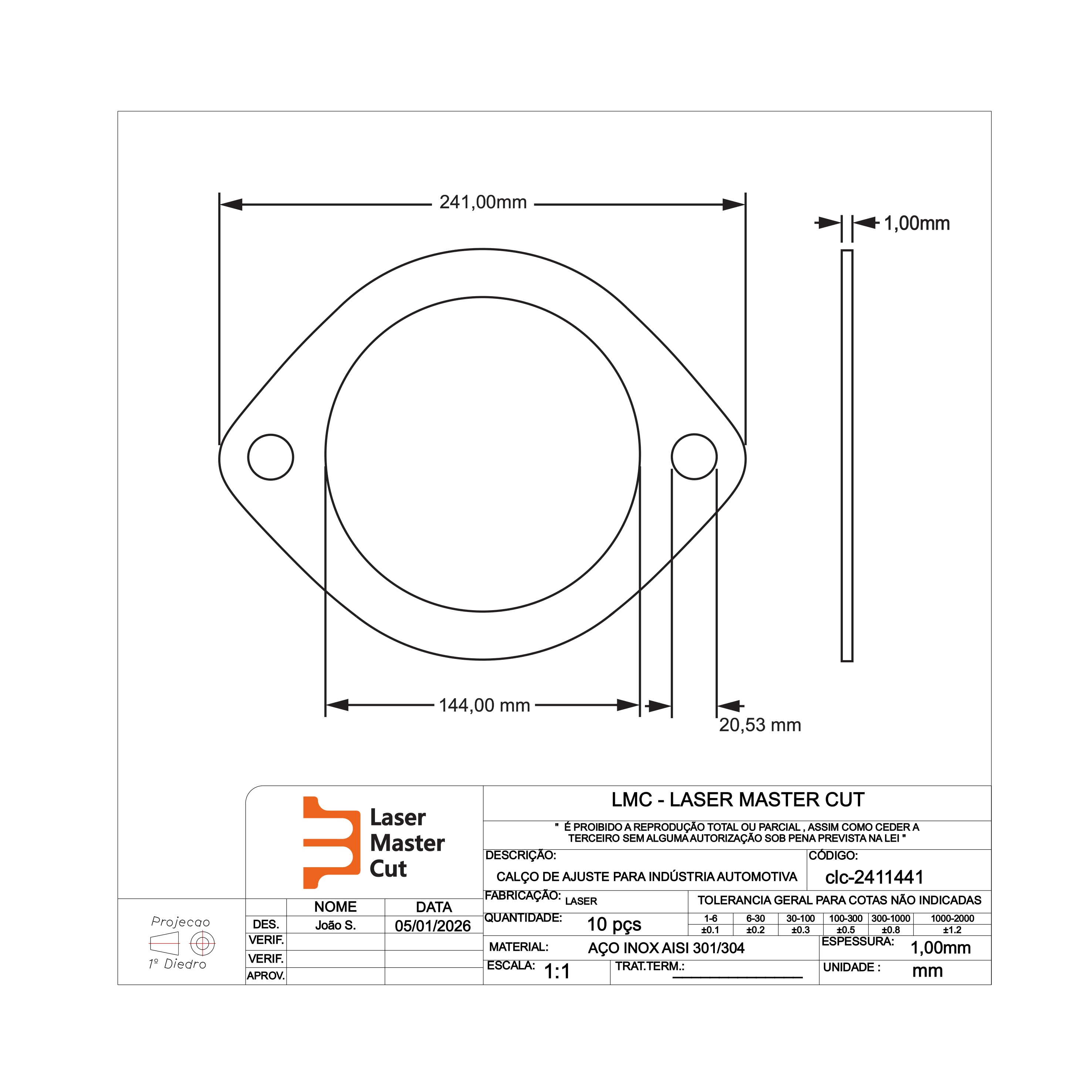 Calços De Ajuste Para Indústrias Automotivas