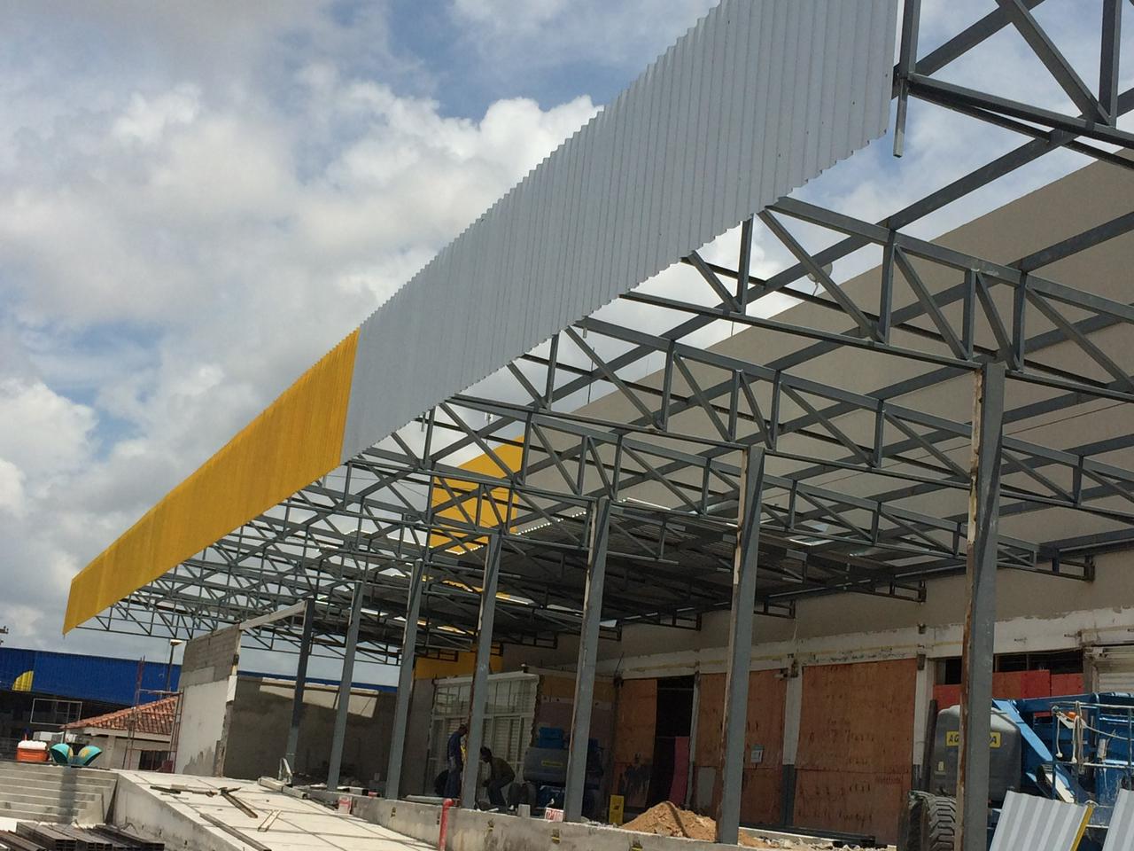 Cobertura Metálica Para Construção Comercial