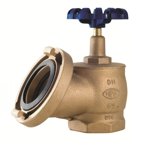 Válvula Angular 45 Bronze Para Combate A Incêndio