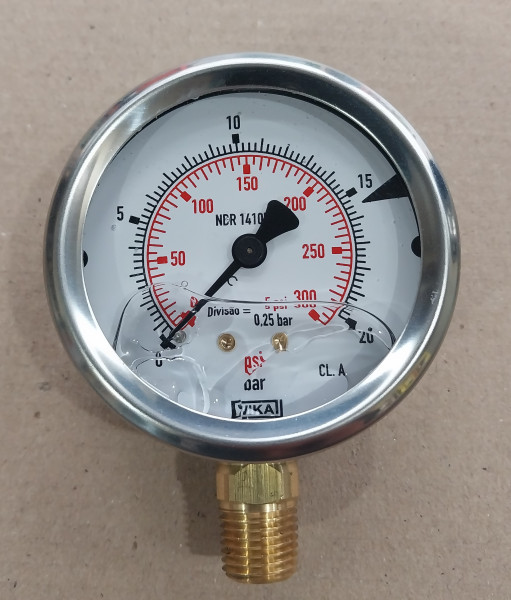Manômetro De Pressão Com Caixa Em Inox
