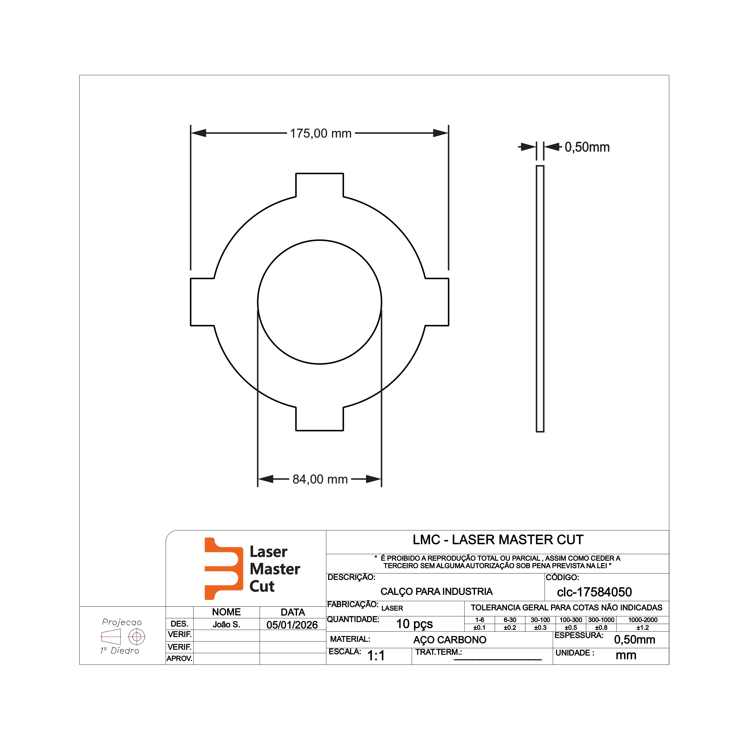 Calços De Aço Carbono Para Indústrias