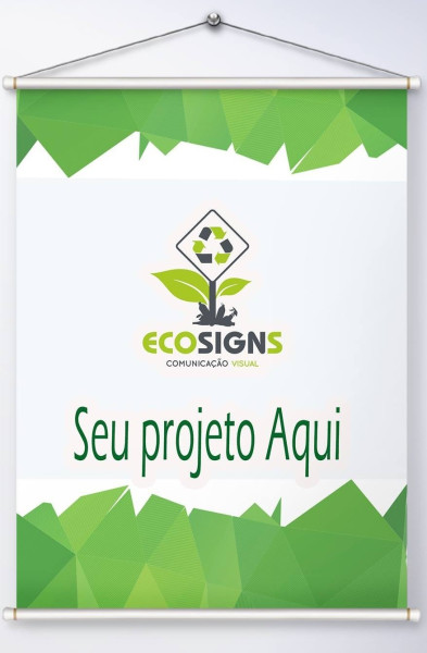 Banner Promocional Com Barbante Para Pendurar