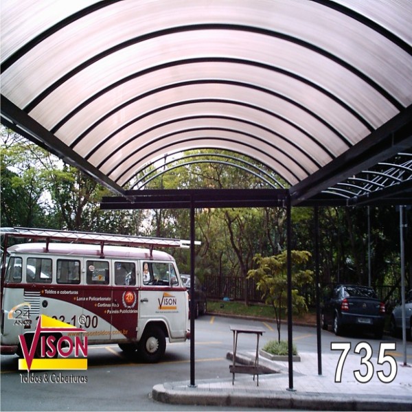 Toldo Fixo Em Policarbonato Alveolar