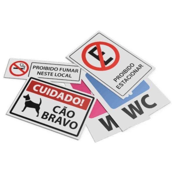 Placa Em Pvc Adesivada
