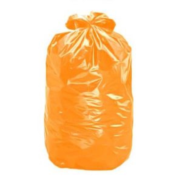 saco de lixo laranja