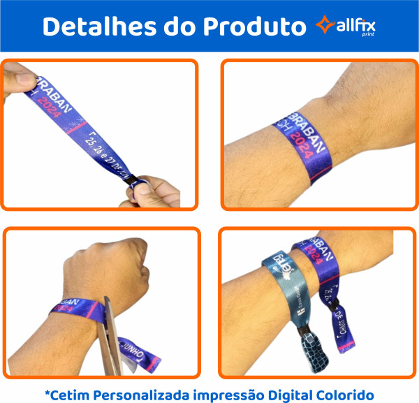 Pulseira De Tecido Para Convenções