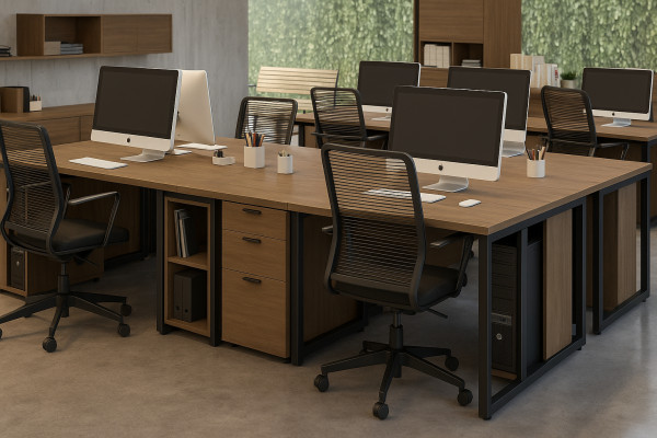 Mesa Para Escritório Com Gavetas E Design Moderno