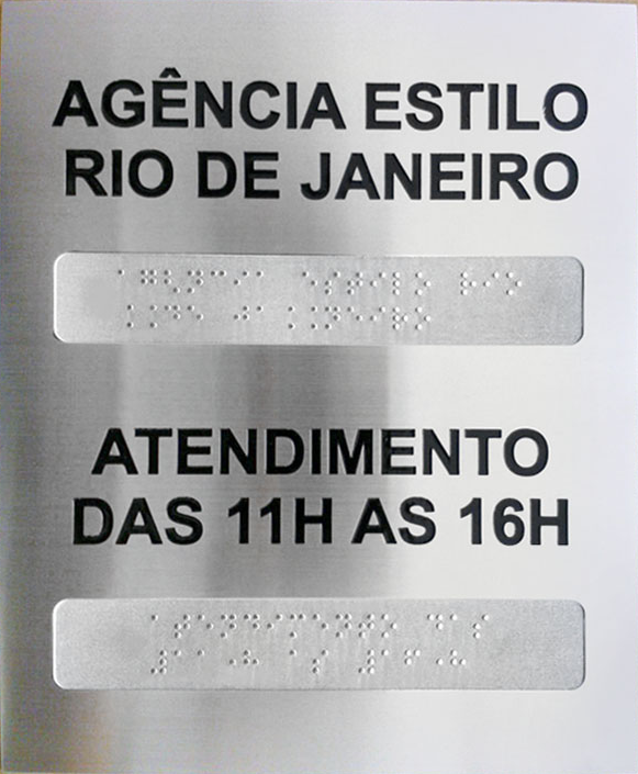 Placas De Sinalização Em Braille