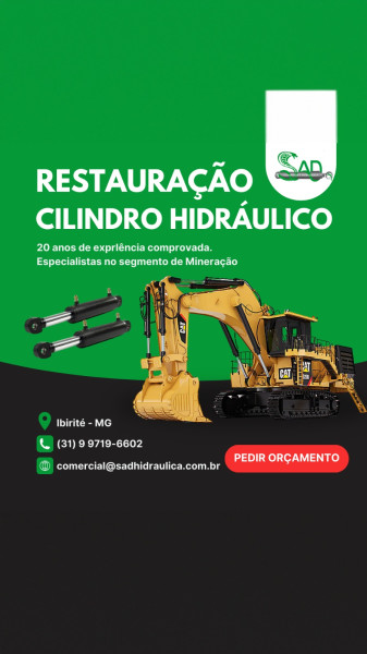 Cilindro Hidráulico Para Máquinas Pesadas
