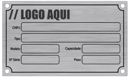 Placa De Identificação Em Alumínio