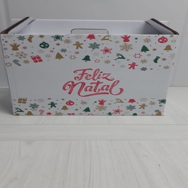 caixa cesta de natal com alça