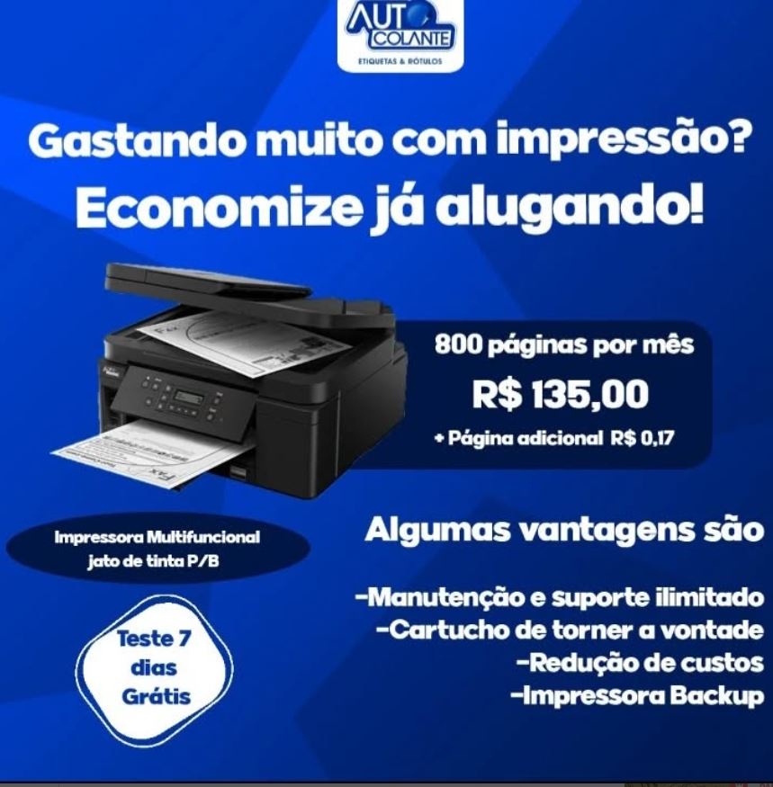 Locação De Impressoras Multifuncionais Com Suporte