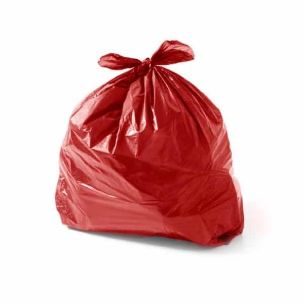 saco de lixo vermelho 100 litros