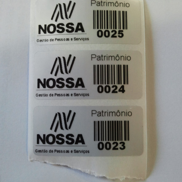 Etiqueta De Patrimônio Personalizada