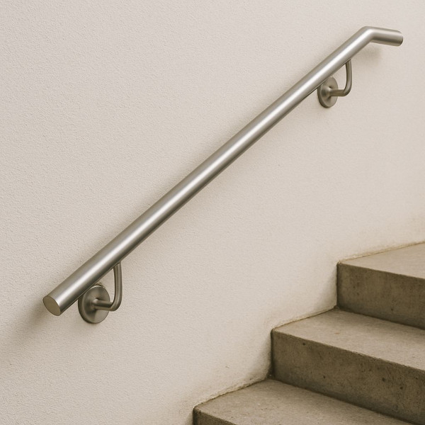 Corrimão De Aço Inox Com Acabamento Escovado