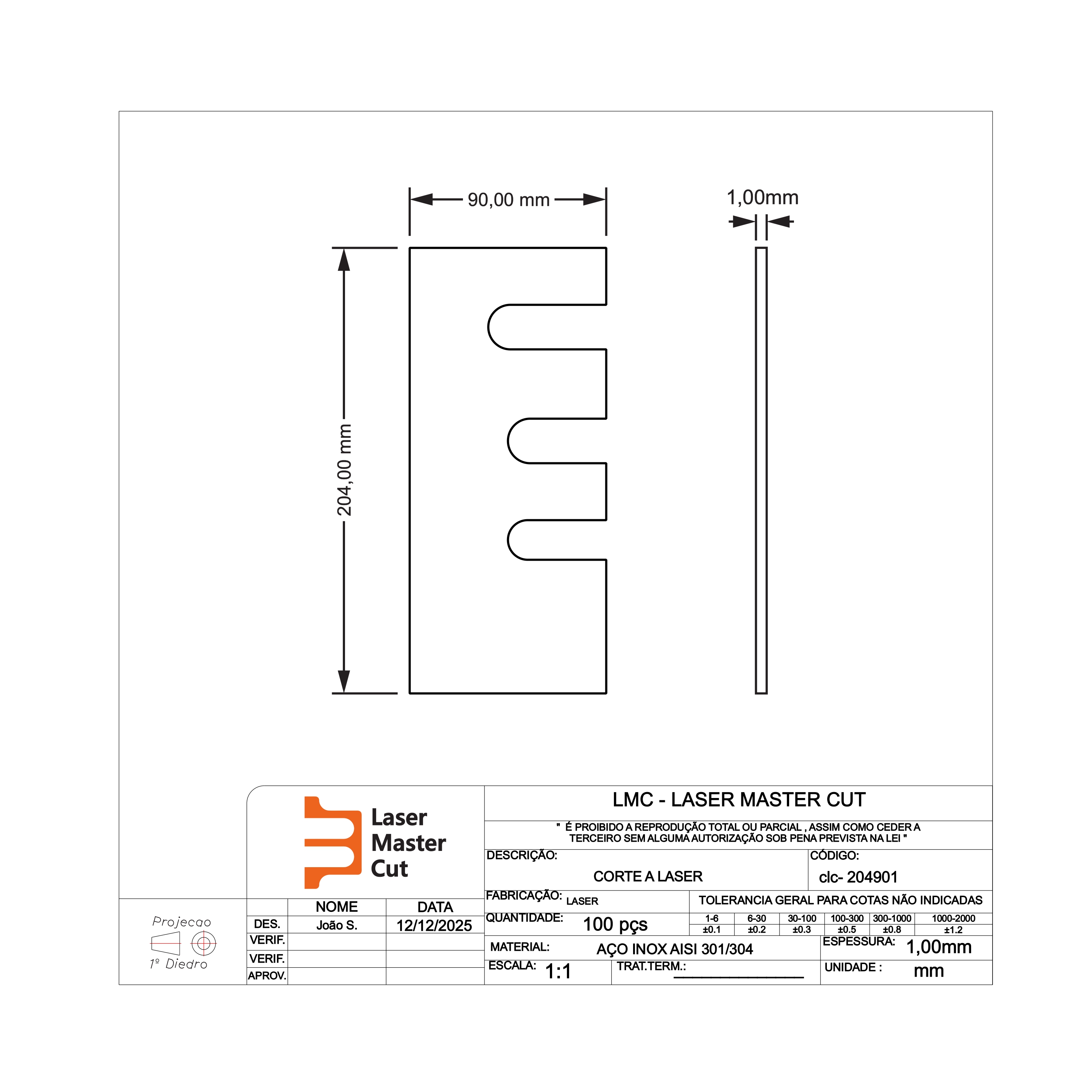Corte A Laser Chapa Fina